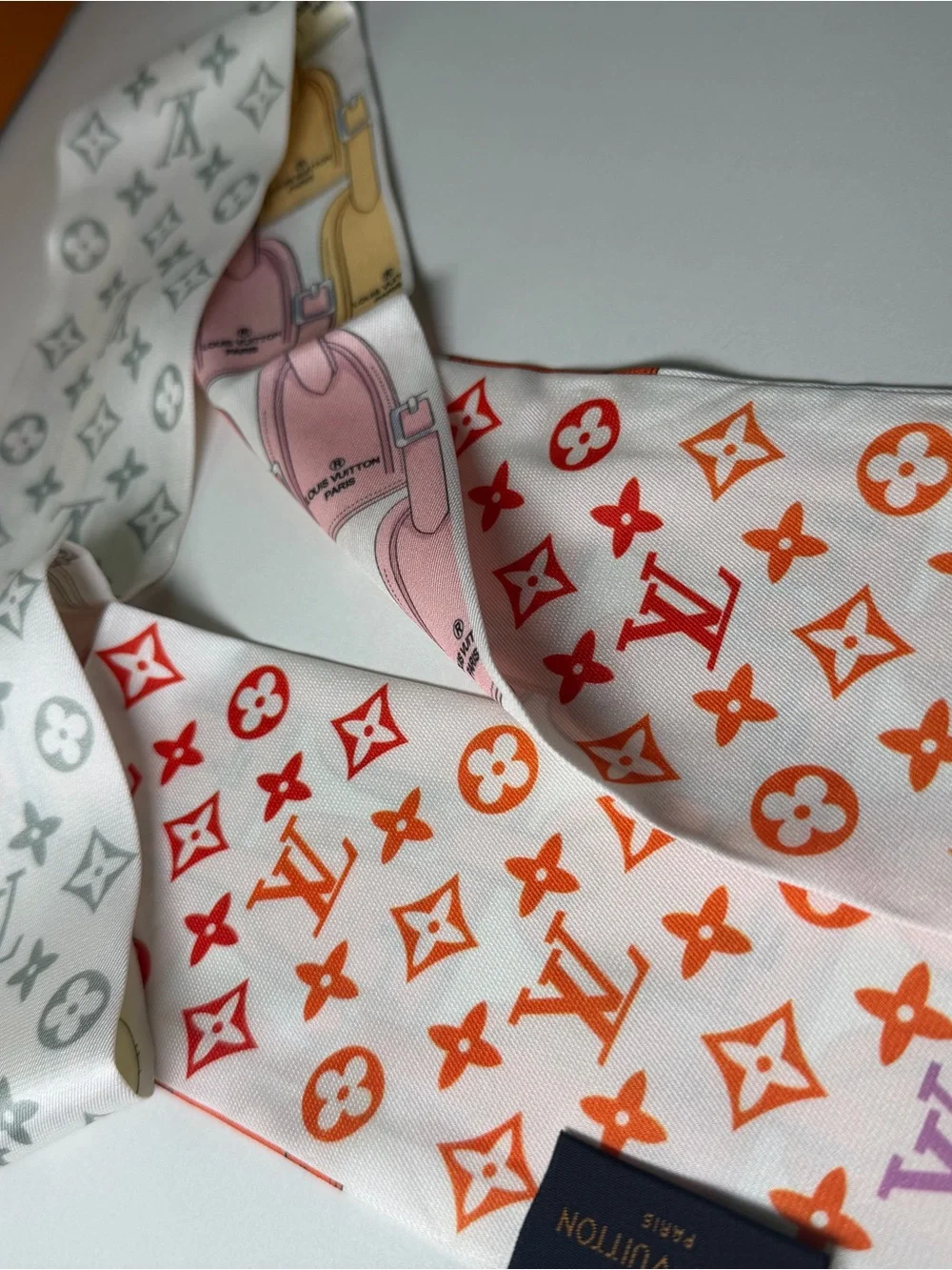 Louis Vuitton silk twilly bandeau